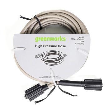 Шланг 7,6 м для мойки высокого давления Greenworks, 140 бар