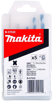 Набор свёрл Makita дер/мет sds-plus (B-57532)