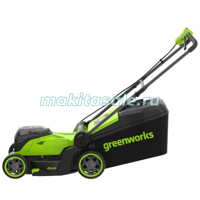Газонокосилка аккумуляторная Greenworks GD24X2LM411, 2х24V, 41 см, без АКБ и ЗУ
