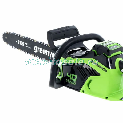 Цепная пила аккумуляторная Greenworks  GD40CS18, 40V, 40 см, бесщеточная,  до 1,8 КВт, с 1хАКБ 8Ач и ЗУ