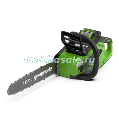 Цепная пила аккумуляторная Greenworks  GD40CS18, 40V, 40 см, бесщеточная,  до 1,8 КВт, с 1хАКБ 8Ач и ЗУ