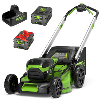 Газонокосилка самоходная, аккумуляторная Greenworks GD60LM51SP, 60V с АКБ 5 Ач и ЗУ