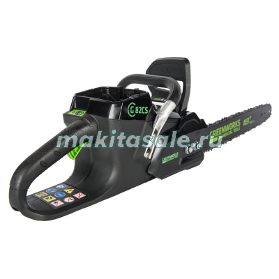 Цепная пила аккумуляторная Greenworks GС82CSK25, 82V, с 1хАКБ 2.5 А.ч. и ЗУ
