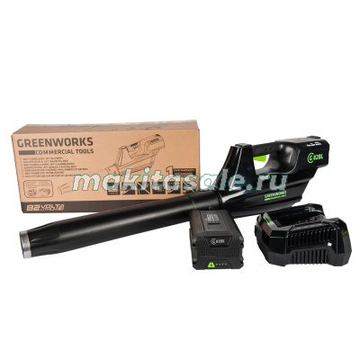 Воздуходув аккумуляторный Greenworks GC82BLK5, 82V, с 1хАКБ 5 А.ч. и ЗУ