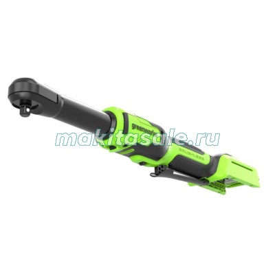 Гайковерт-трещотка Greenworks GD24RW, 24V, бесщеточная, 1/2", 80Нм, редуктор 70 мм, без АКБ и ЗУ с сумкой