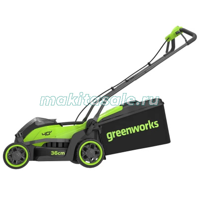 Газонокосилка аккумуляторная Greenworks GD40LM361, 40V, 36 см, без АКБ и ЗУ