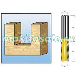 Пазовая фреза с двумя режущими кромками, 8х6 мм, 2T Makita D-67739