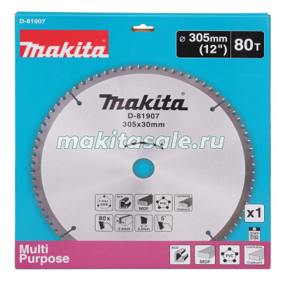 Пильный диск универсальный 305x30x2.8/2x80T Makita D-81907