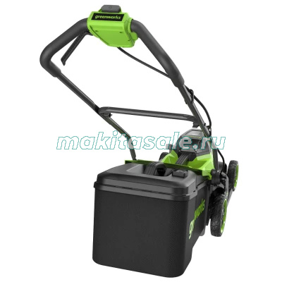 Газонокосилка аккумуляторная Greenworks GD24X2LM361,  2х24V, 36 см, бесщеточная, c 2хАКБ 4Ач и ЗУ