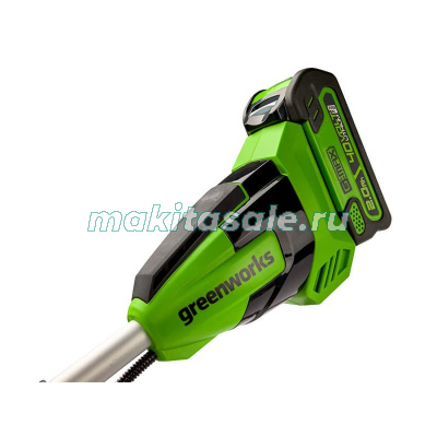 Триммер аккумуляторный Greenworks GD40BCB, 40V, 40 см, бесщеточный, с 1хАКБ 8Ач и ЗУ
