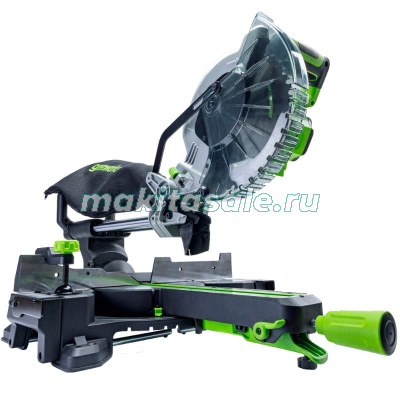 Торцовочная пила Greenworks GD24MS216, 24V, бесщеточная, 4800 об/мин, 216x30мм, рез 65х310мм, с протяжкой, без АКБ и ЗУ