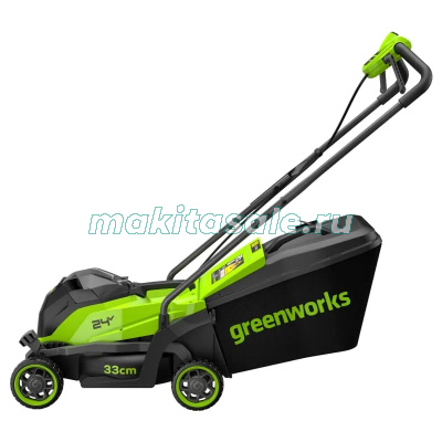 Газонокосилка аккумуляторная Greenworks GD24LM331,  24V, 33 см, бесщеточная, c 1хАКБ 4Ач