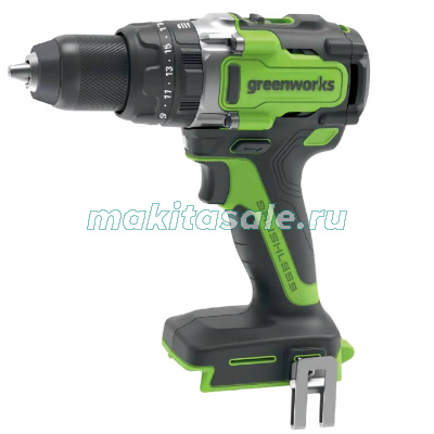 Дрель-шуруповерт ударная аккумуляторная Greenworks GD24DD140 3707607,  24V, 140 Нм, бесщеточная, без АКБ и ЗУ