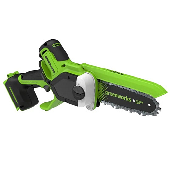 Цепная мини пила аккумуляторная Greenworks GD24CS15, 24V, без АКБ и ЗУ