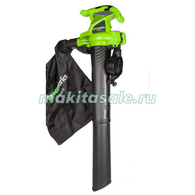 Воздуходув-Садовый Пылесос электрический Greenworks GBV2800, 2800W