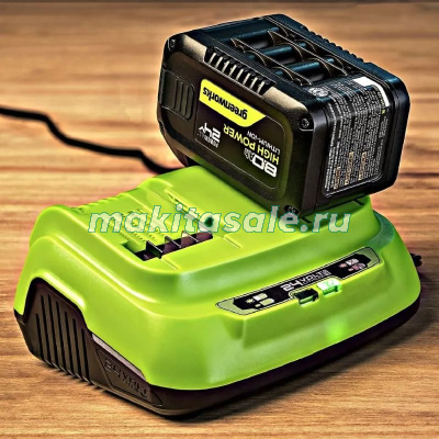 Ультрабыстрое двойное зарядное устройство Greenworks G24X2C8, 24V, 8A