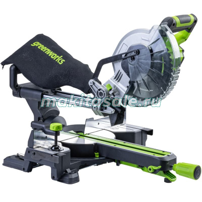 Торцовочная пила аккумуляторная Greenworks GD24MS216, 24V, с 1хАКБ 4Ач и ЗУ