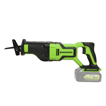 Пила сабельная аккумуляторная Greenworks GD24RS, 24V