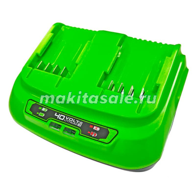Быстрое зарядное устройство на 2 слота Greenworks G40UC8,40V