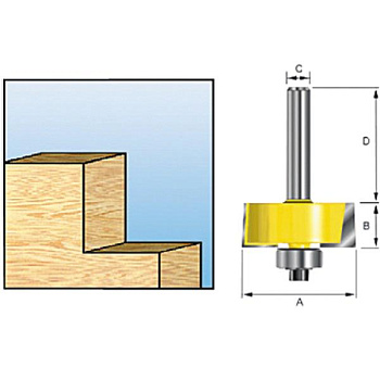 Фреза кромочная фальцевая с опорным подшипником Makita D-48745 60.8x31.8x12.2мм