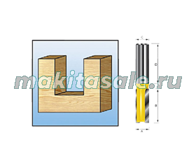 Фреза пазовая твердосплавная 14х8х20мм Makita D-10300