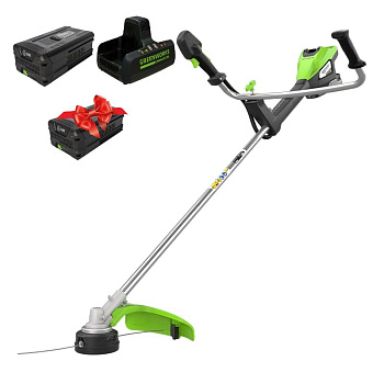 Триммер аккумуляторный Greenworks TB201H, 82V, с АКБ 5 Ач и ЗУ