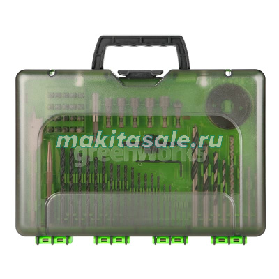 Набор сверл, бит и коронок Greenworks 2944507 (60 шт.)