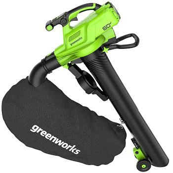 Воздуходувка-пылесос аккумуляторная Greenworks GD60BVII, 60V, без АКБ и ЗУ