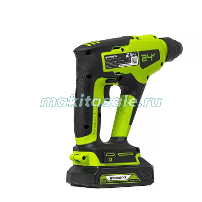 Перфоратор Greenworks GD24SDS1K2 с АКБ 2 Ач и ЗУ
