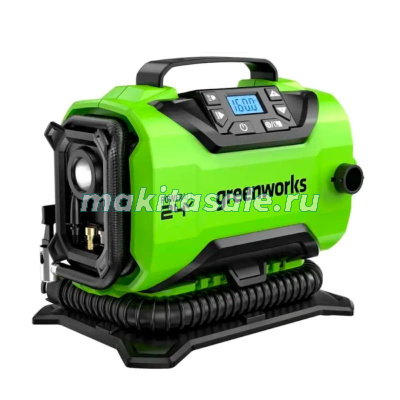 Компрессор автомобильный аккумуляторный Greenworks ACG301, 24V/ 12V