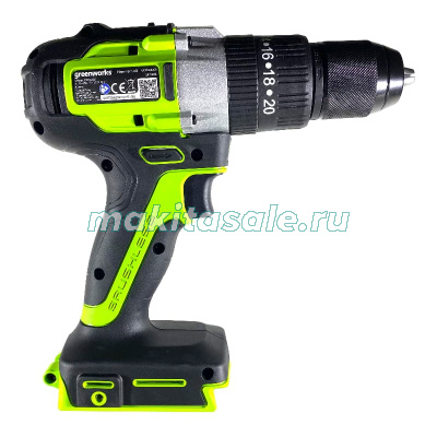 Дрель-шуруповерт ударная аккумуляторная Greenworks GD24DD60 с АБ 2А.ч и ЗУ