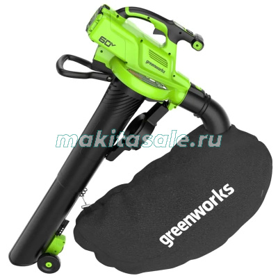 Воздуходувка-пылесос аккумуляторная Greenworks GD60BVII, 60V, без АКБ и ЗУ