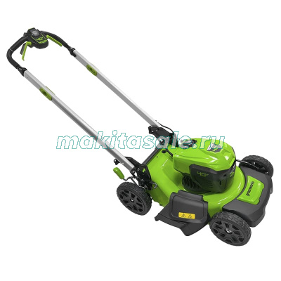 Газонокосилка аккумуляторная Greenworks GD40LM48SP, 40V, 48 см, самоходная, бесщеточная, c 1хАКБ 8 Ач и ЗУ