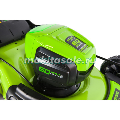 Газонокосилка аккумуляторная Greenworks GD60LM46HPK4, 60V, 46 см, с 1хАКБ 4 А.ч. и ЗУ