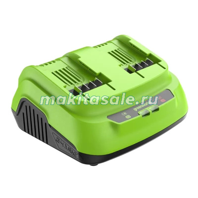 Ультрабыстрое двойное зарядное устройство Greenworks G24X2C8, 24V, 8A