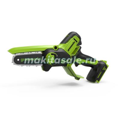 Цепная мини пила аккумуляторная Greenworks G24MCS10, 24V, 10см, c 1хАКБ 4Ач и ЗУ