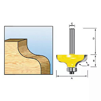 Кромочная фасонная фреза Makita D-11542 R3.97 27х11.9х8х32