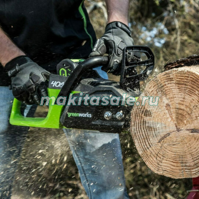 Цепная пила аккумуляторная GreenWorks  GD40CS15, 40V, 35 см, до 1,5 КВТ, с АКБ 2АЧ и ЗУ