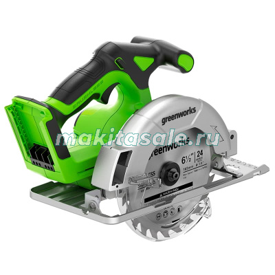 Циркулярная пила аккумуляторная Greenworks 24V GD24CS165 без АКБ и ЗУ