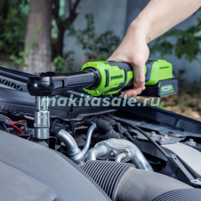 Гайковерт-трещотка удлиненная аккумуляторная Greenworks GD24RWX 24V, 1/2, бесщеточная, без АКБ и ЗУ