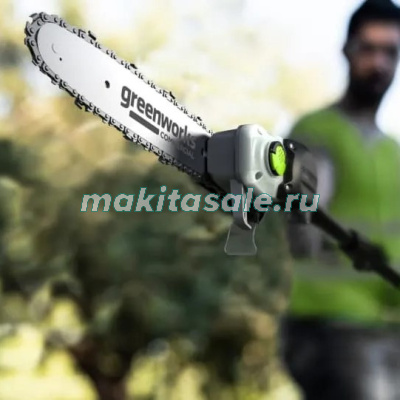 Высоторез/Сучкорез аккумуляторный телескопический Greenworks PS102T, 25 см, без АКБ и ЗУ