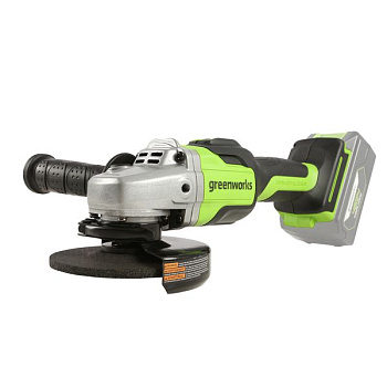 Угловая шлифовальная машина, аккумуляторная Greenworks GD24AGK4 3200207UB, 24V,  бесщеточная, c 1хАКБ 4 Ач и ЗУ