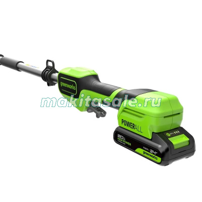 Кусторез штанговый аккумуляторный Greenworks G24PH511, 24V, 51см, без АКБ и ЗУ