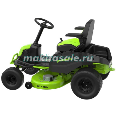 Трактор аккумуляторный Greenworks GC82LT107, 82V, без АКБ и ЗУ