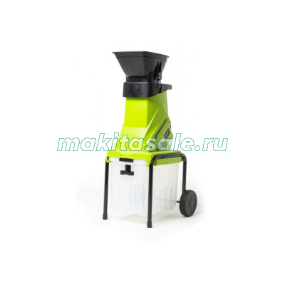 Измельчитель садовый электрический Greenworks, 220 В, 2800 Вт с контейнером