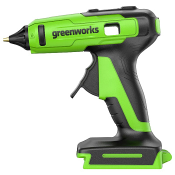 Пистолет клеевой аккумуляторный Greenworks G24GLG, 24V, 11 мм, без АКБ и ЗУ.