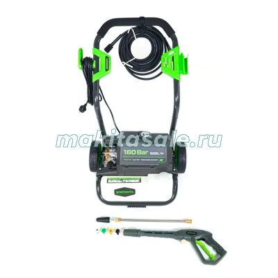 Мойка высокого давления электрическая Greenworks GPWG8II, 2800 Вт, 160 бар