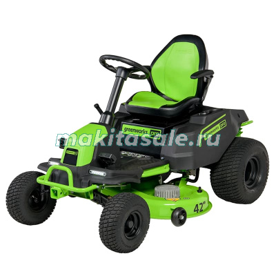 Трактор аккумуляторный Greenworks GC82LT107, 82V, без АКБ и ЗУ