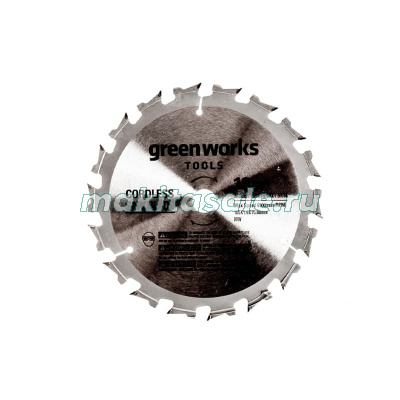 Диск пильный по дереву для циркулярной мини пилы Greenworks, 120х9,5 мм, 24T